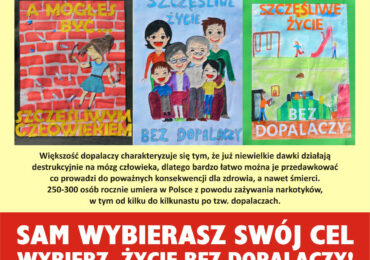 Rozstrzygniecie konkursu plastycznego pt. „Szczęśliwe życie bez dopalaczy”