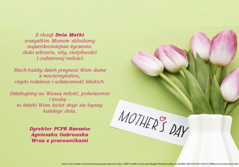 Życzenia z okazji Dnia Matki