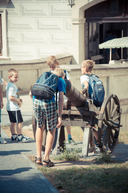Działo przed wejściem na dziedziniec Zamku w Krasiczynie